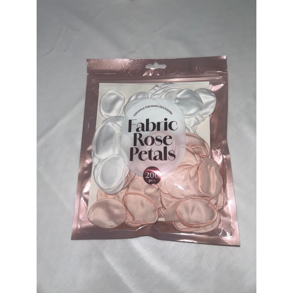 Vivitar Fabric Rose Petals 200 Pcs White Pink Wedding Decor ROSEPTL200-WPK New